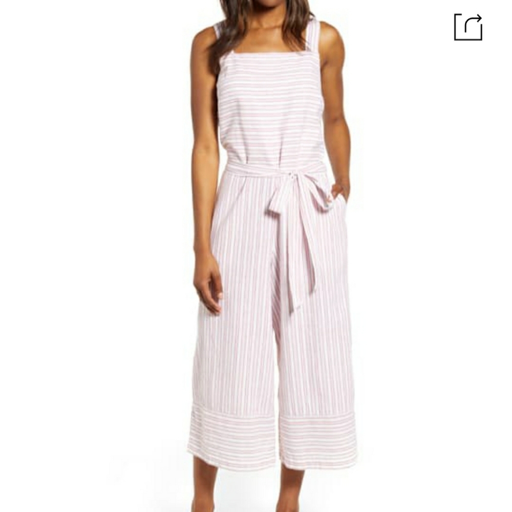 Talia Stripe Cotton & Linen Jumpsuit

BEACHLUNCHLO